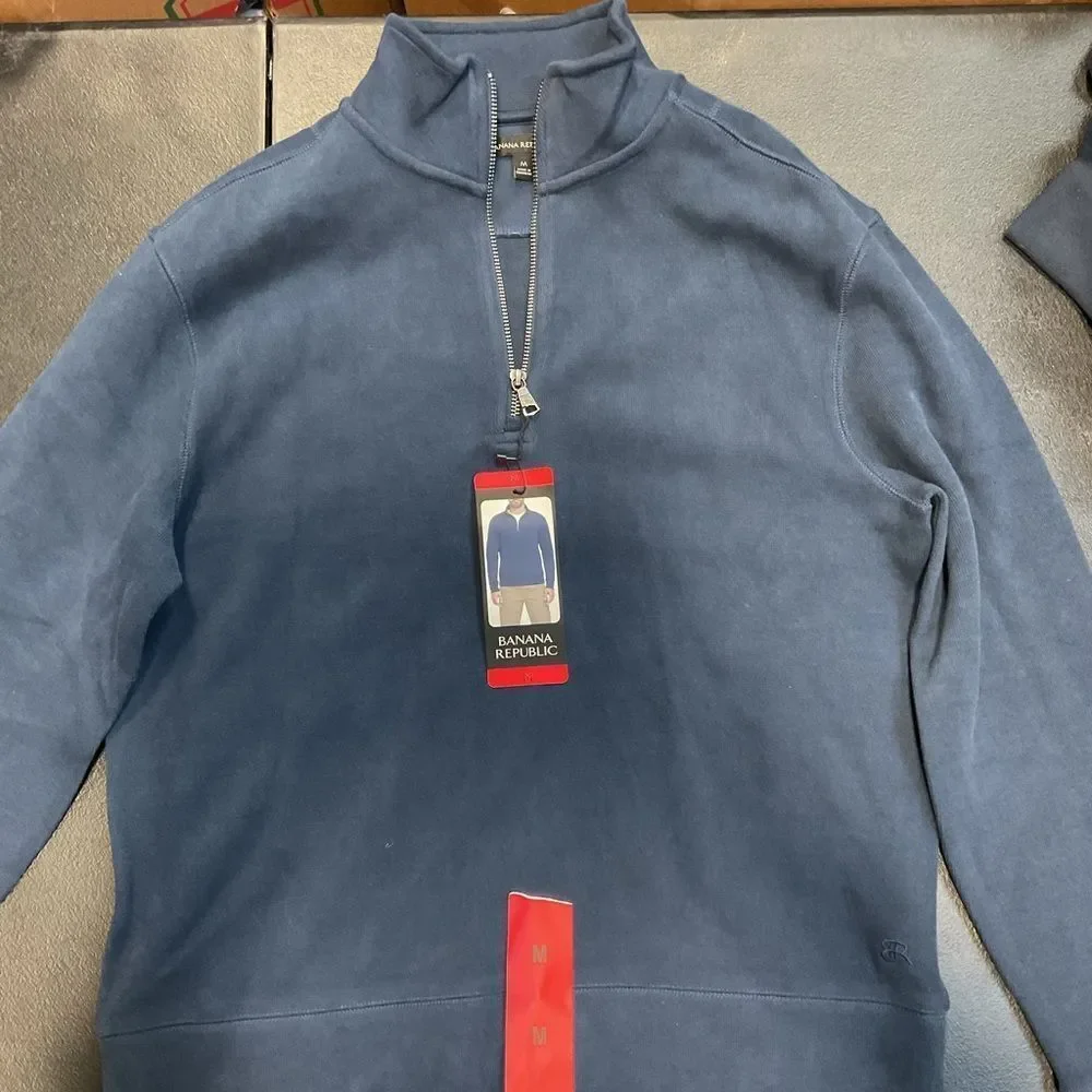 Banana Republic Navy 1/4 Zip Pullover